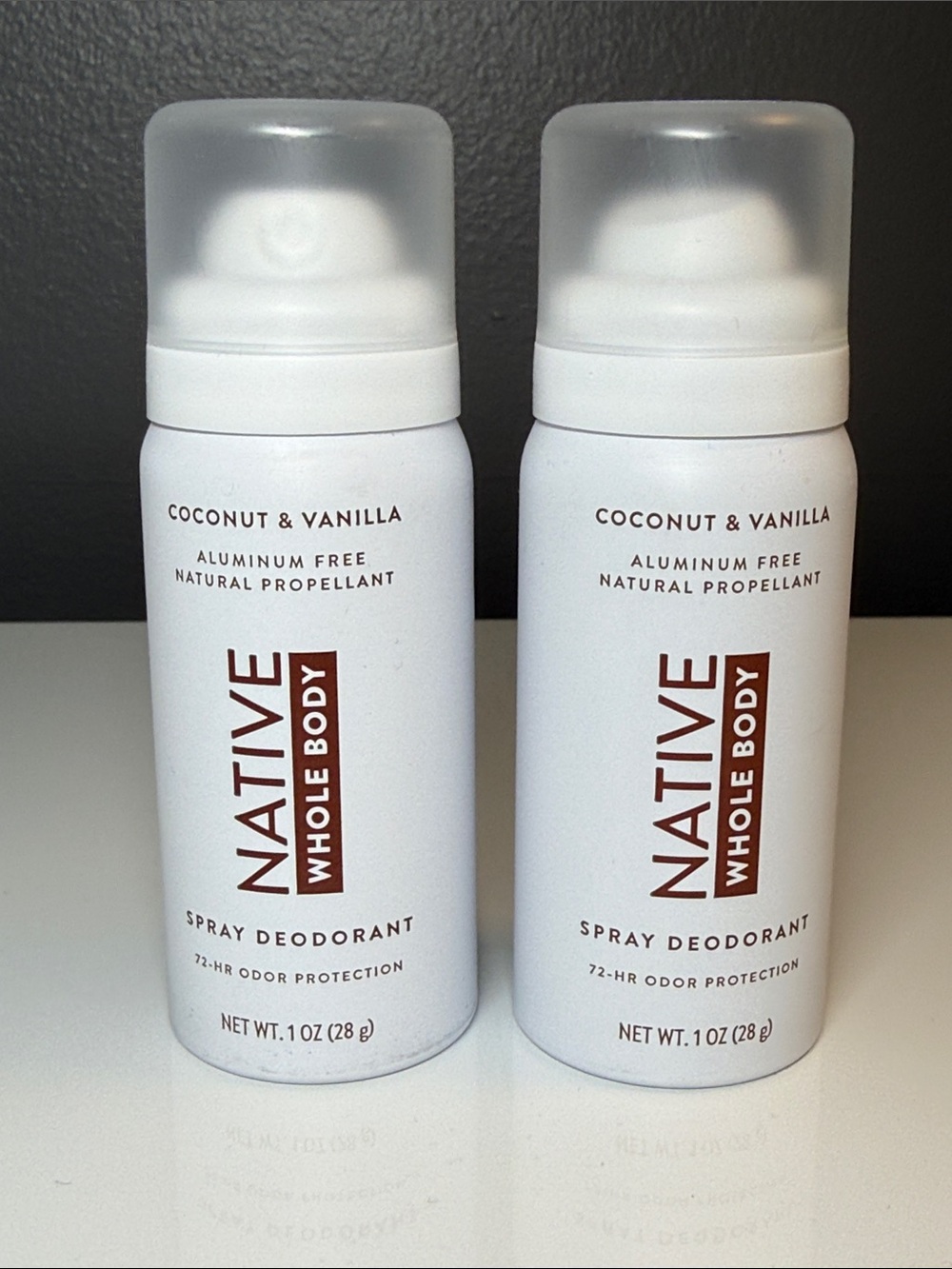 Native Coconut & Vanilla Spray Deodorant - Travel Size (2 Pack)